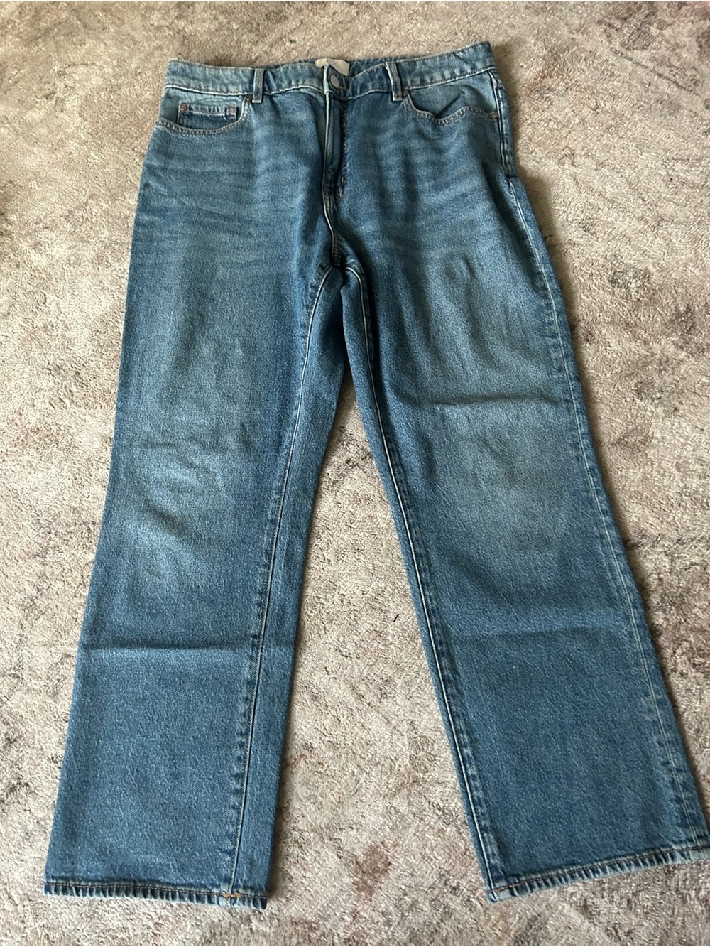 Women’s Washed Blue Straight Jeans